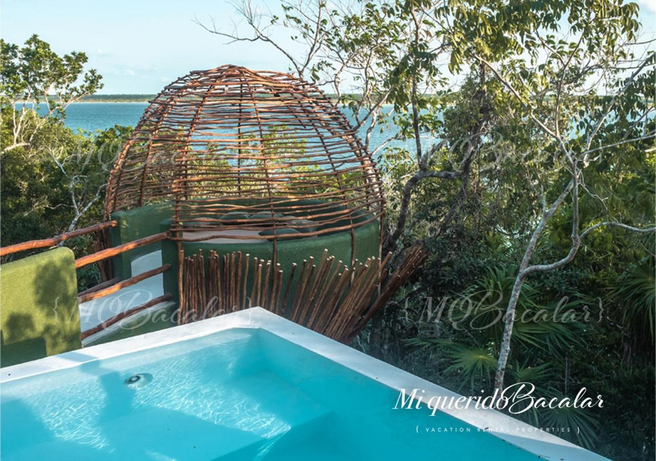 Casa Pibe, Private Jacuzzi, Pier And Rooftop Bacalar Exterior foto